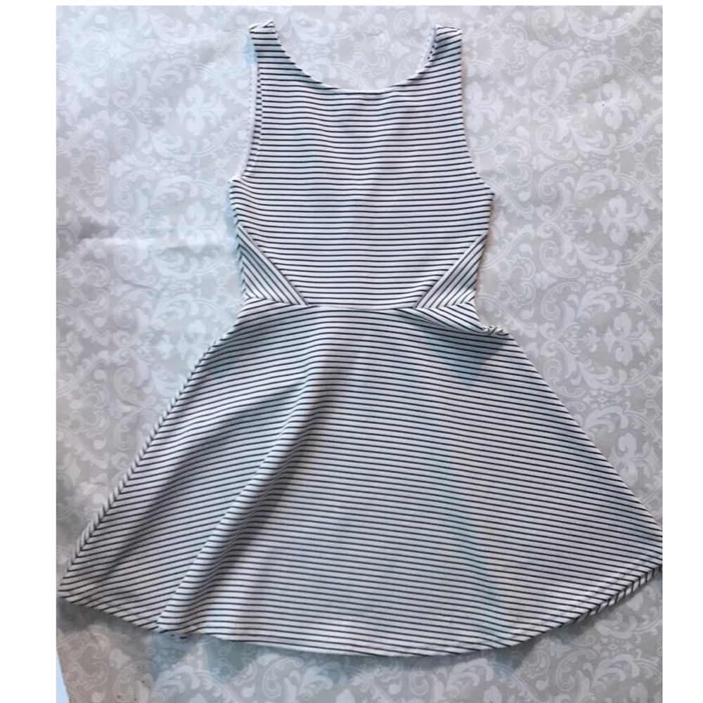 Striped peplum dress